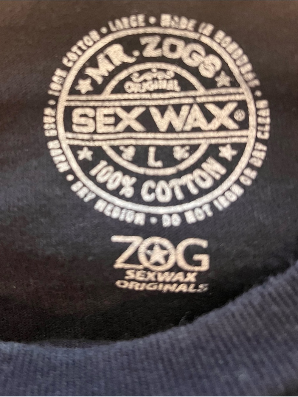 Mr. Zogs Sex Wax black tshirt large Vintage Surf Good Condition - Picture 4 of 9